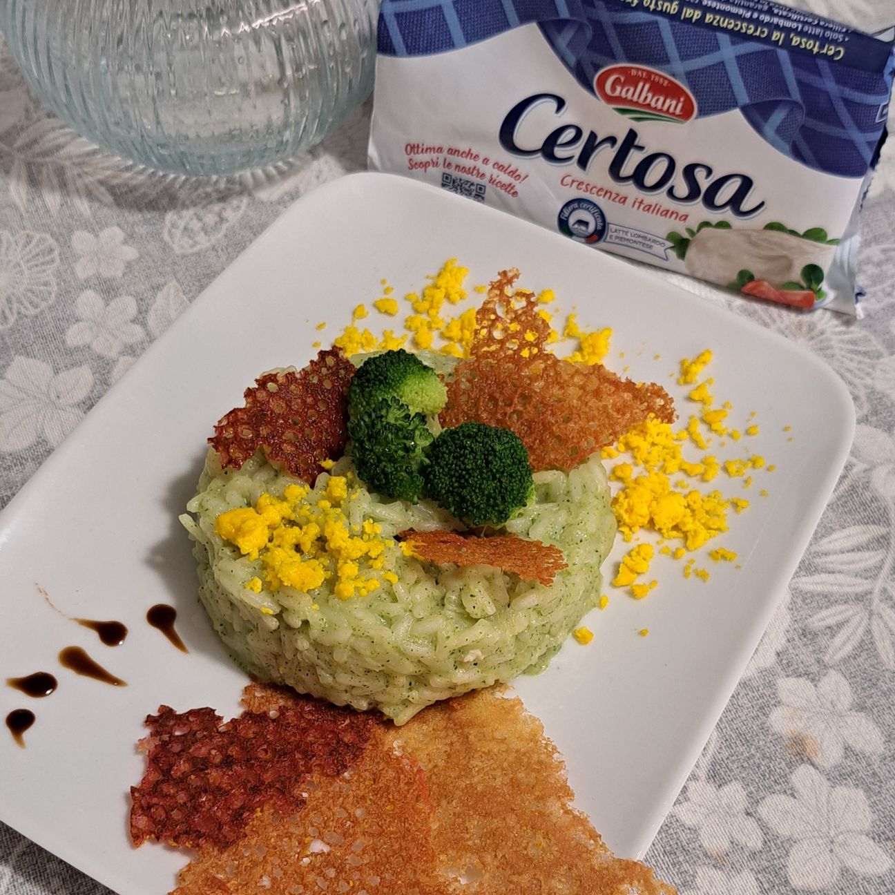 Risotto crema di broccoli con certosa Galbani e zola