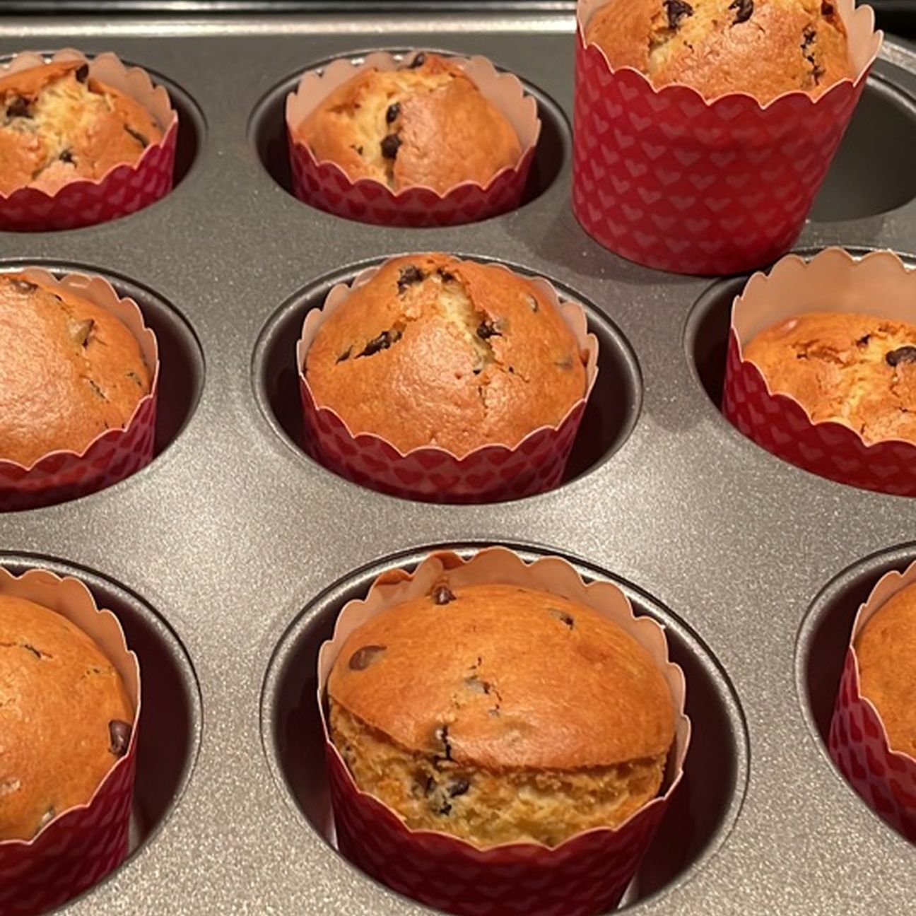Muffin con le gocce di cioccolato