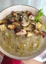 Ricetta Crema di finocchi con funghi e crostini