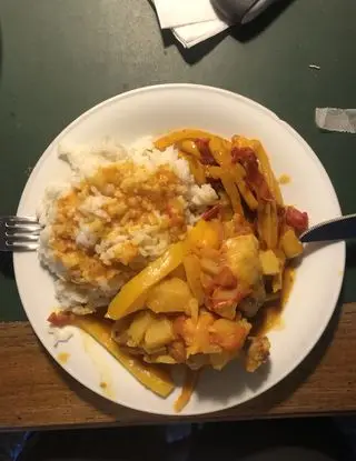 Ricetta Riso accompagnato da pollo alla cacciatora e peperoni di Rb