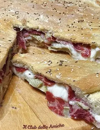 Ricetta Pizza ripiena al capocollo e carciofini di IlClubdelleAmiche