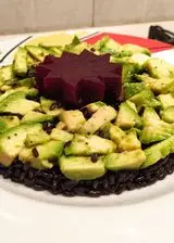 Ricetta Riso venere con barbabietola e avocado