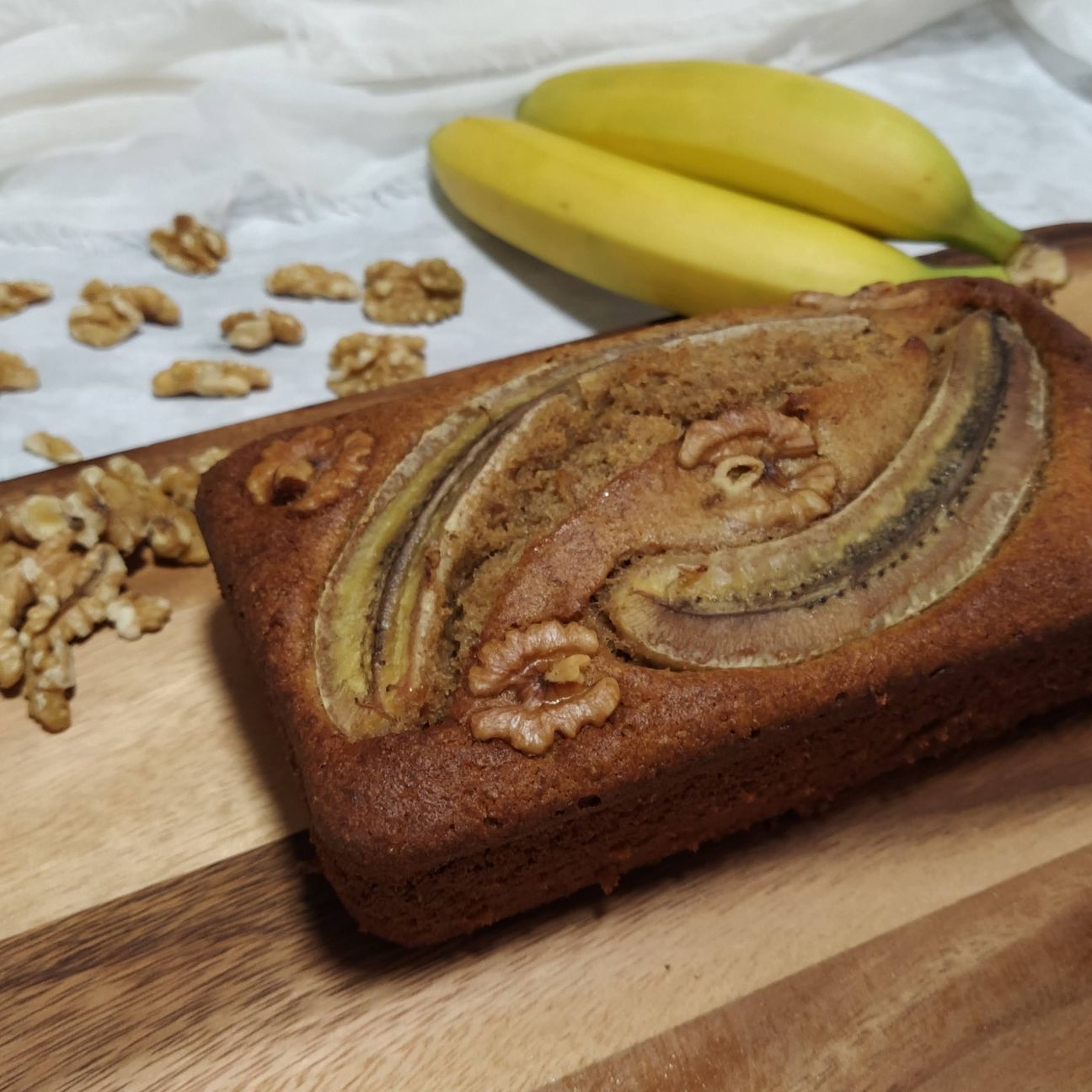 Banana bread con le noci