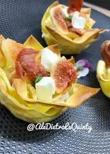 Ricetta Lasagna cupcake con fichi e crudo - monoporzione