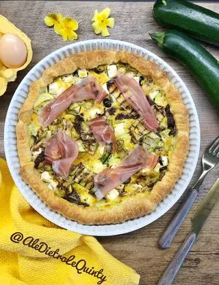 Ricetta Torta salata zucchine grigliate, feta e speck di aledietrolequinty