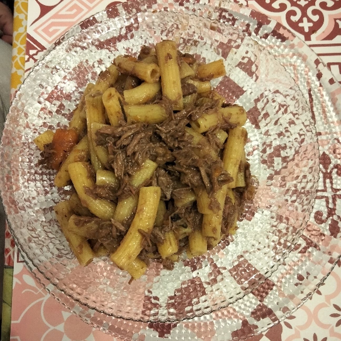 Maccheroncini con stracotto d'asino