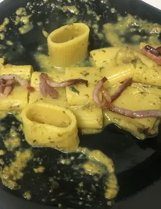 Ricetta Calamarata alla crema di funghi con zafferano e speck di zanolibarbara67