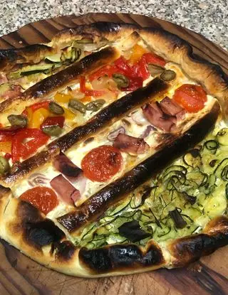 Ricetta Torta salata arlecchino cotta nel forno a legna di zanolibarbara67