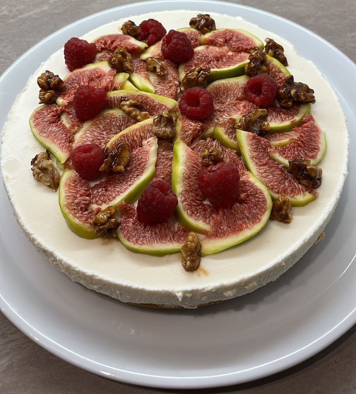 Cheesecake fichi e noci caramellate