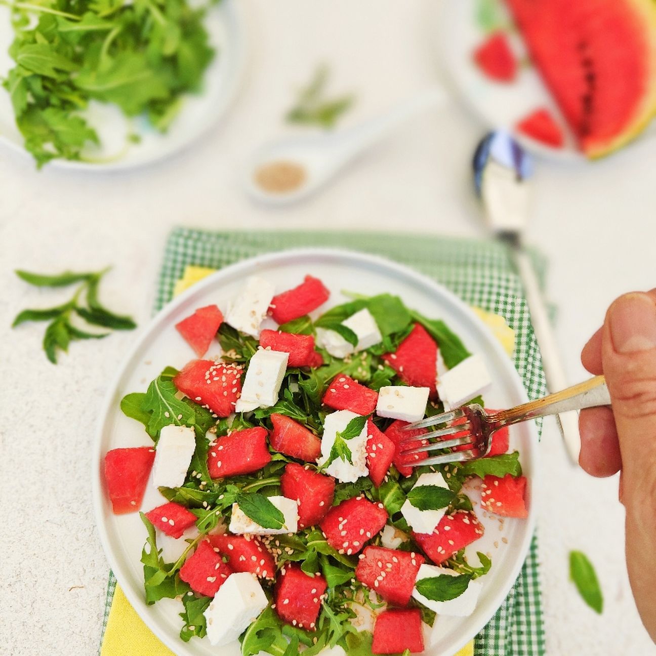 Insalata di cocomero e feta greca