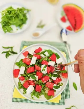 Ricetta Insalata di cocomero e feta greca di _paola_catalano