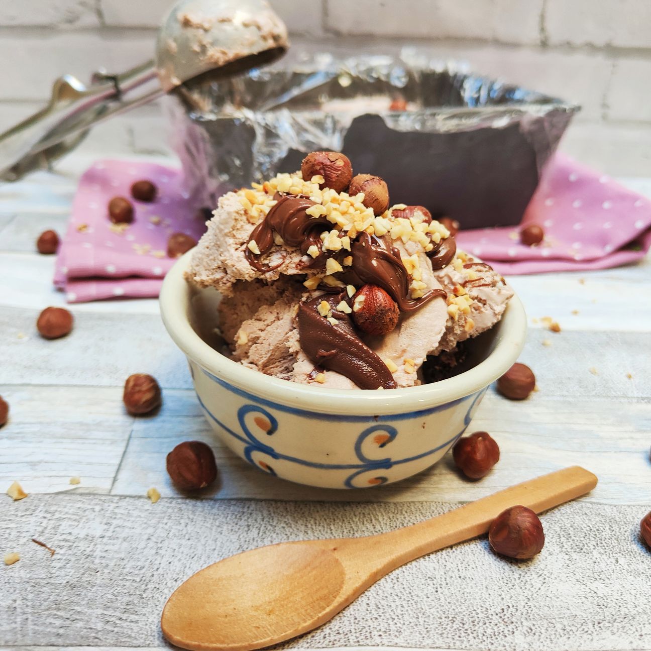Gelato alla crema di nocciole