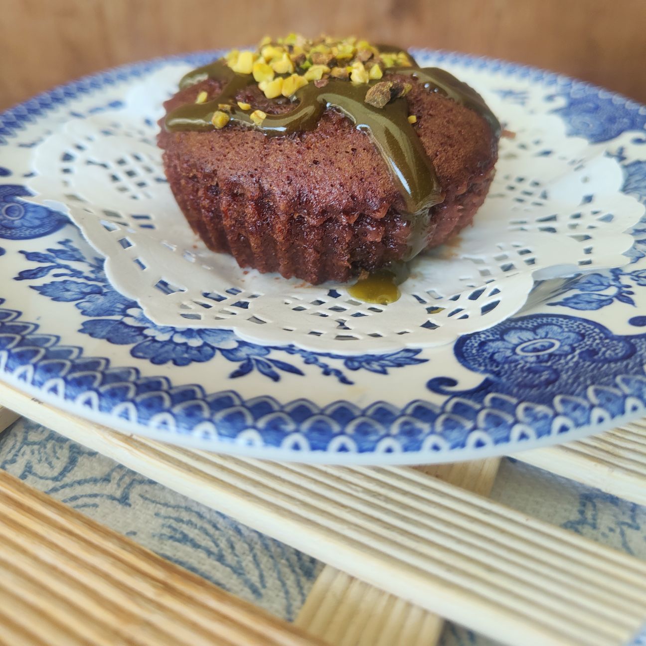 Muffin Nutella-pistacchio al vapore.