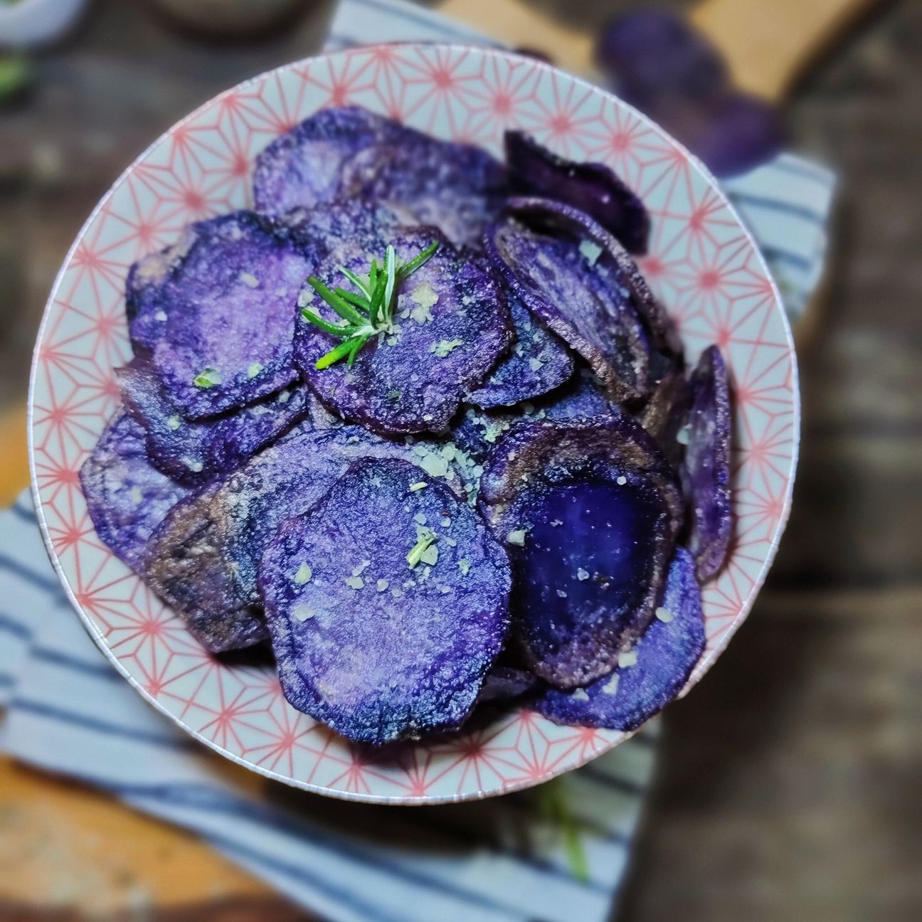 Patate viola al sale aromatizzato