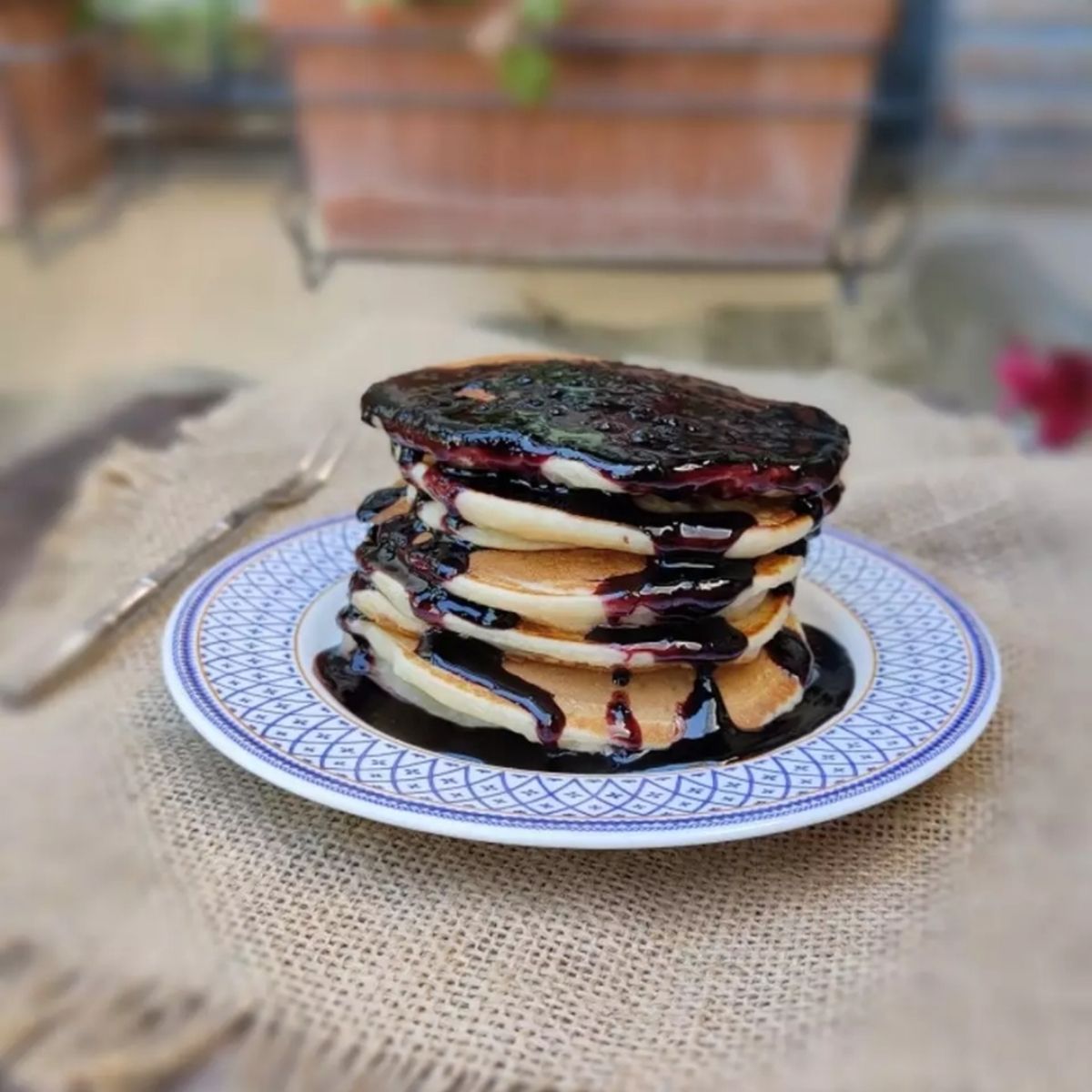 Pancake con yogurt greco