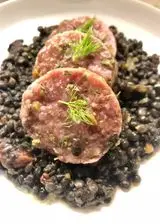 Ricetta Lenticchie nere con cotechino