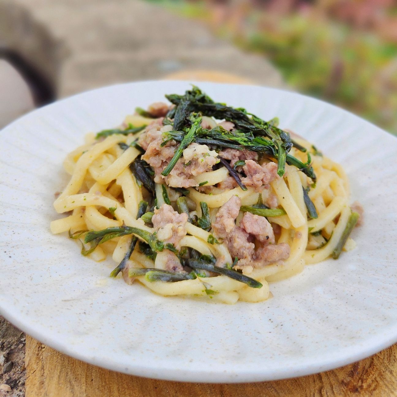 Scialatielli con tamaro e salsiccia