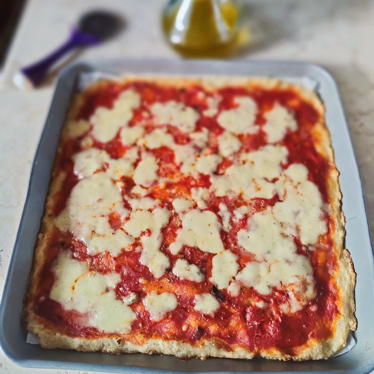 Pizza in teglia di cavolfiore