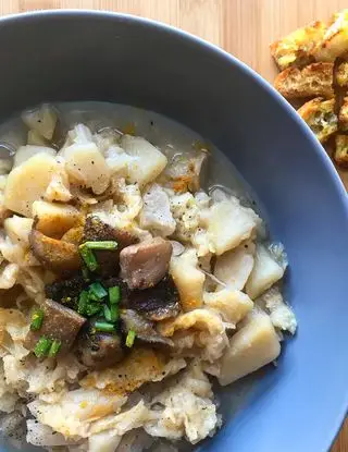Ricetta Zuppa di verza alla curcuma e porcini di cristina130