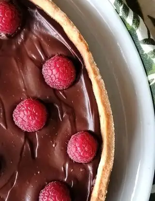 Ricetta Crostata lamponi e cioccolato di double.gram