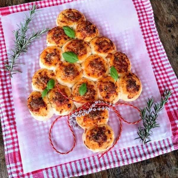 Albero natalizio con le pizzette