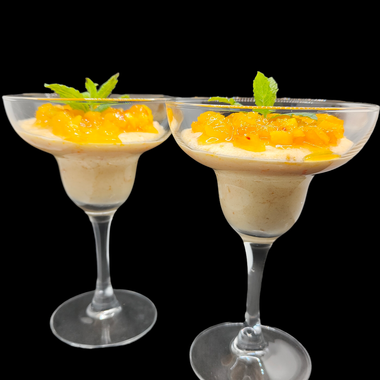 Mousse alle pesche e albicocche nelle coppette