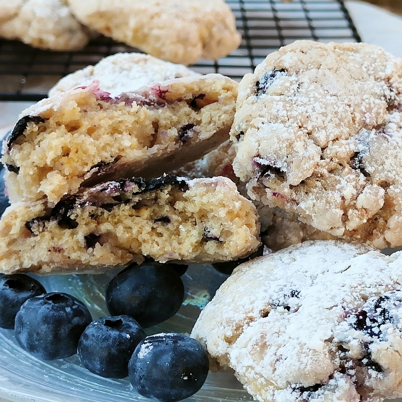 Biscotti con mirtilli e limone
