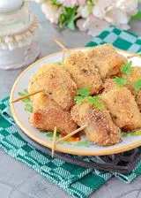 Ricetta Spiedini al forno di pollo ripieni