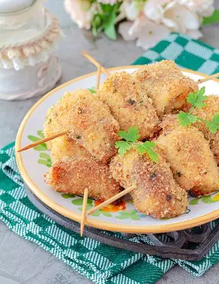 Ricetta Spiedini al forno di pollo ripieni di GraficareinCucina