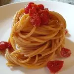 Ricetta Spaghetti bottarga e datterini piastrati