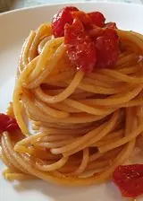 Ricetta Spaghetti bottarga e datterini piastrati