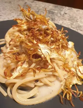 Ricetta Cacio e pepe con carciofi fritti di robertobabbilonia