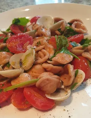 Ricetta Orecchiette al Primitivo di Manduria con vongole, datterini e rucola di robertobabbilonia