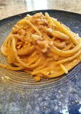 Ricetta Spaghettoni burro, alici, noci e pecorino