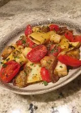 Ricetta Paccheri con porcini, baccalà e datterini piastrati