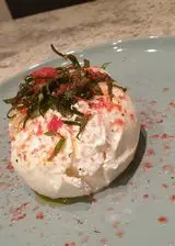 Ricetta Burratina, basilico e granita di pomodoro