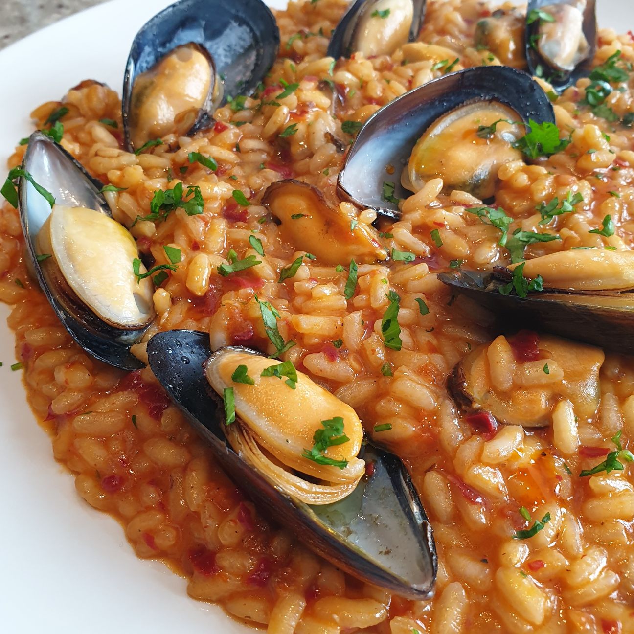 Risotto cozze e 'nduja