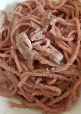Ricetta Spaghetti con crema di barbabietola e tofu