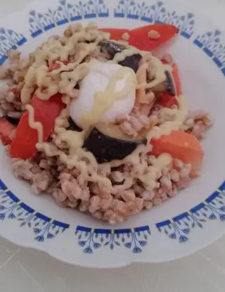 Ricetta Insalata di farro perlato con melanzana fritta mozzarelline  e salsa avocado di monello