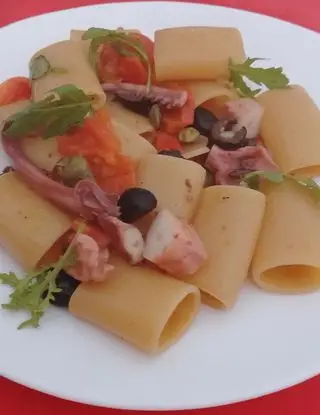 Ricetta Paccheri con Polpo di monello