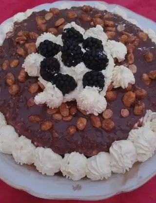 Ricetta Torta con crema Diplomatica all arancia pralinato arachidi copertura caramello al cioccolato di monello