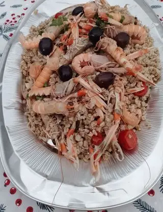 Ricetta Farro perlato con scampi di monello