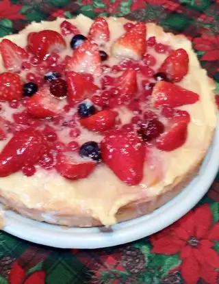 Ricetta Crostata crema con frutti rossi e fragole gelatinata di monello