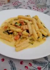 Ricetta Sedanini Zucchine e pancetta allo zafferano
