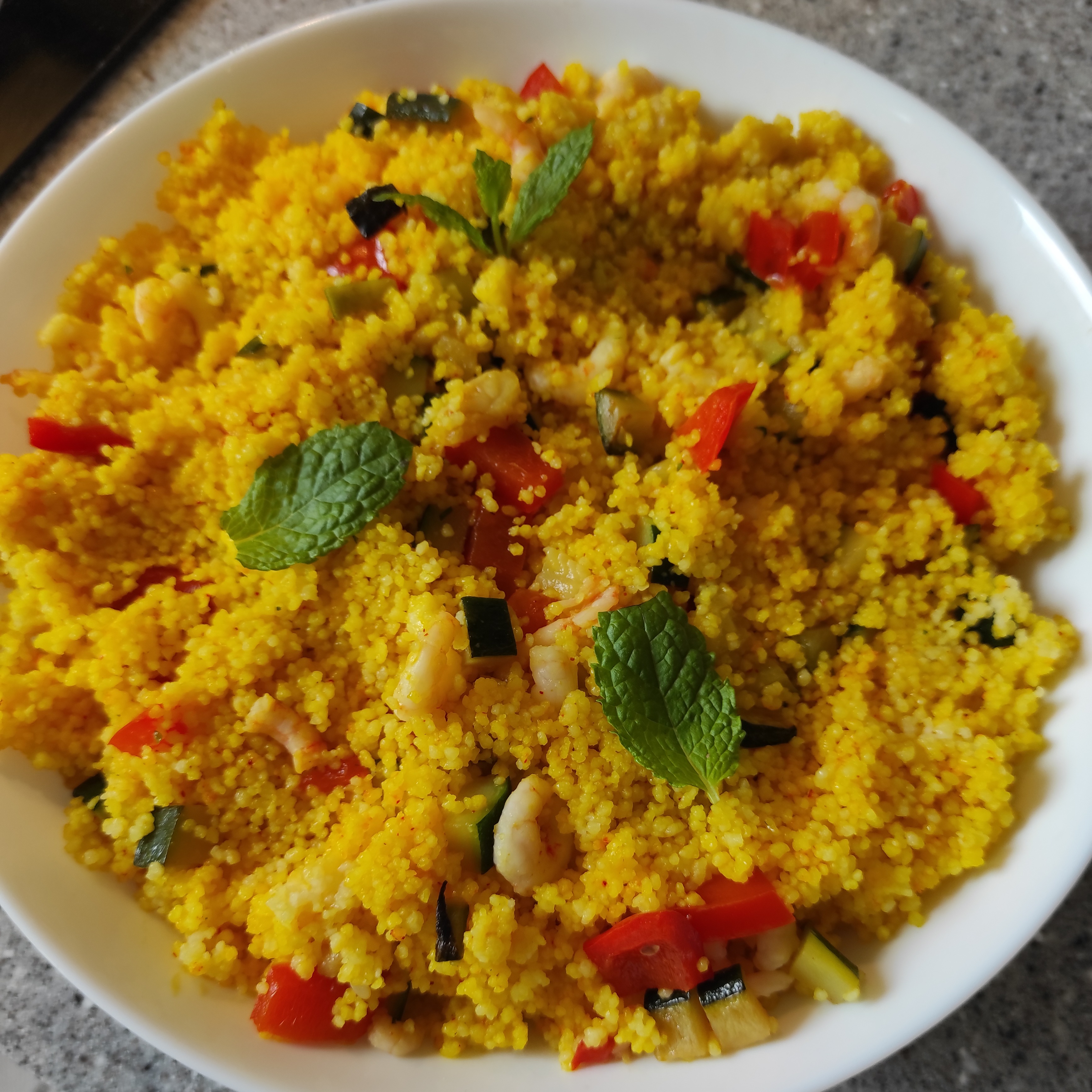 Cous Cous medio con gamberetti ortaggi e curry - Granoro