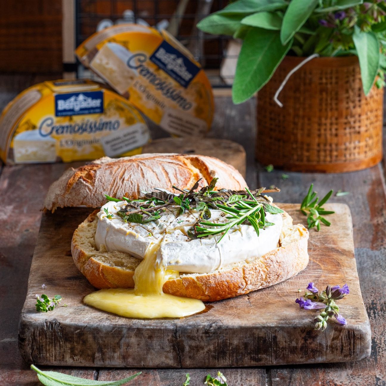 Cremosissimo Bergader in crosta di pane