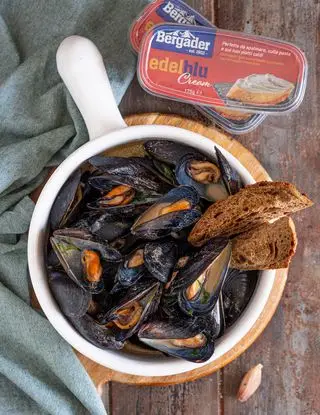 Ricetta Cozze all'Edelblu Cream Bergader di m.cheffa