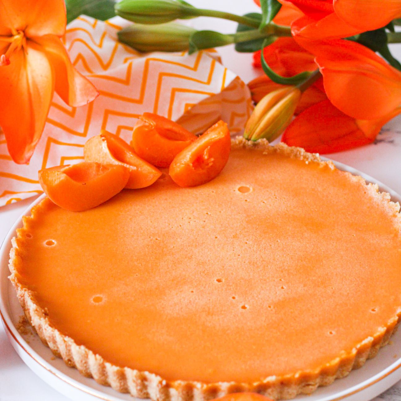 Crostata cheesecake con albicocche