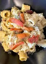 Ricetta Pasta alla crema di zucchine con noci, guanciale e pecorino