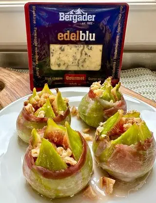 Ricetta Fichi al forno con Edelblu Gourmet Bergader, pancetta, miele e noci di virginia.fabbri